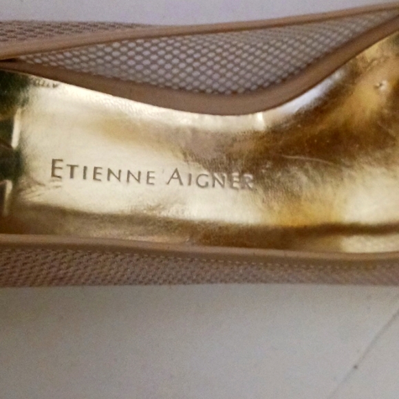 Etienne Aigner tan open toe flats-sz 7 1/2 - Picture 8 of 8
